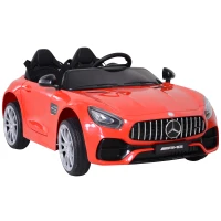 Aosom Licensed Kids Ride-On Car 12V with Remote Control, Suspension Wheel, Adjustable Speed, Red(m-2)