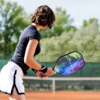 Soozier Pickleball Paddles, Pickle Balls Racket Set of 2 with 4 Balls and Carry Bag(m-1)