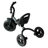 Qaba 3-Wheel Recreation Ride-On Toddler Bike With Bell for Children Indoor / Outdoor, Black(m-7)