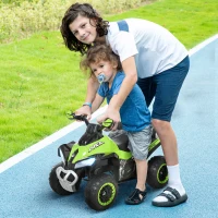 Aosom NO Power Kids Ride On Push Car, w/ Music, Lights for 1.5-3, Green(m-2)