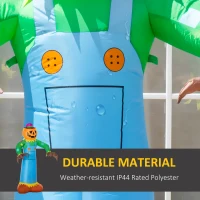 Outsunny 6' Cute Halloween Inflatables Outdoor Decorations Pumpkin Scarecrow, Blow-Up LED Yard Decor Indoor Outdoor for Garden, Lawn, Party, Holiday(m-6)