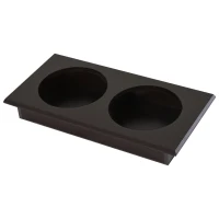 PawHut Raised Pet Feeding Storage Station with 2 Stainless Steel Bowls Base for Large Dogs and Other Large Pets, Coffee(m-9)
