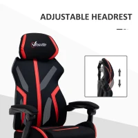 Vinsetto Racing Gaming Chair, Ergonomic Computer Chair with Footrest, Headrest, High Back Recliner Swivel Seat with Adjustable Height, Black Red(m-7)