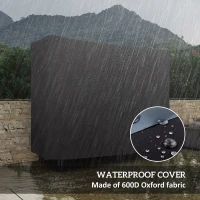 Outsunny 4ft Outdoor Firewood Rack with Cover, Adjustable Wood Storage Holder, Indoor Outdoor Log Rack, Black(m-4)