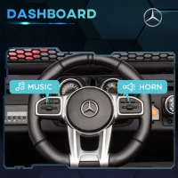 Aosom Licensed Mercedes-Benz Unimog 12V Kids Ride on Truck with Remote Control, Battery Powered Electric Car with Spring Suspension, LED Light, Horn, Music, Red(m-5)