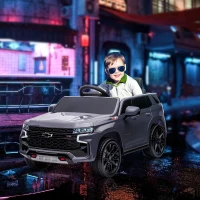 Aosom Electric Ride on Car 12V Kids Ride-on Toy, Gray(m-10)