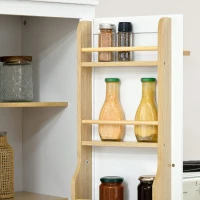 HOMCOM 72" Kitchen Pantry Storage Cabinet, Modern Tall Kitchen Cabinet with 5-tier Storage Shelving, 8 Spice Racks, Drawer(m-8)