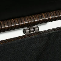 Outsunny 113 Gallon Outdoor Storage Box, Rattan Deck Box for Indoor, Patio Furniture Cushions, Brown(m-7)