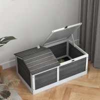 PawHut 34" Wooden Tortoise Habitat Tortoise Enclosure Indoor/Outdoor Use(m-8)