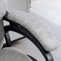 HOMCOM 6 Point Vibration Massage Office Chair with Heat, Microfibre Fabric Comfy Computer Desk Chair, Gray(m-9)