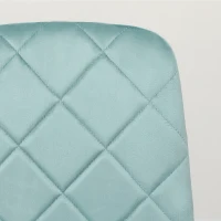 HOMCOM Dining Chairs Set of 4, Upholstered Dining Room Chairs with Steel Legs, Modern Kitchen Chair for Dining Room, Green(m-10)