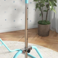 Qaba Folding Gymnastics Bar for Kids, Adjustable Height, Green(m-9)