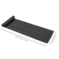 Outsunny 3ftx300ft Landscape Fabric, 4.6OZ Gardener Premium Weed Barrier Durable & Heavy-Duty Weed Block Gardening Mat, Easy Setup & Superior Weed Control Convenient Design(m-3)