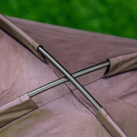 PawHut Elevated Cooling Pet Bed Portable Raised Dog Cot with Canopy for Small-Sized Dogs, Coffee(m-10)