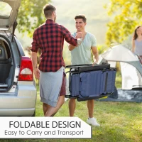 Outsunny 2 Piece Foldable Lounge Chair with Canopy Shade, Outdoor Zero Gravity Chair w/ Side Tray & Cup Holder, Reclining Lounger w/ Breathable Mesh Fabric Seat, Pillow, Blue(m-7)