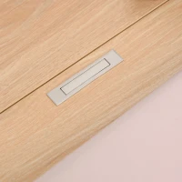 HOMCOM Computer Desk Writing Table with Small Angle Adjustable Tabletop for Drawing Home Office Workstation, Oak(m-9)