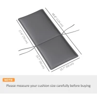 Outsunny Outdoor Chair Cushions Set of 2 High Back Patio Seat Cushions UPF50+ Fade Resistant Yarn-Dyed Polyester, Dark Grey(m-3)