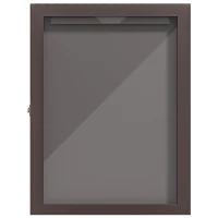 HOMCOM 24" x 32" Hockey Jersey Frame, Jersey Shadow Box for Basketball Football Baseball, Brown(m-2)
