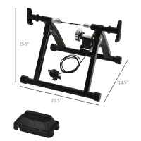 Soozier Magnetic Bike Trainer Stand Steel Bicycle Indoor Riding Stationary Fit for 26-28IN, 700C Wheels, Black(m-3)