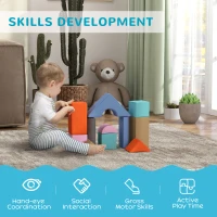 Qaba 11 Piece Soft Play Set for Toddlers 6-72 Months, Child Development & Color Coordination, Contemporary(m-5)