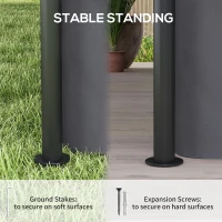 Outsunny 10' x 13' Outdoor Gazebo with Curtains and Solar-Powered LED Lights, Double Roof Patio Gazebo Canopy Shelter(m-9)