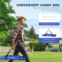 Soozier 6' x 3' Set of 2 Soccer Nets for Backyard, Portable Soccer Goal for Practice with Carry Bag(m-6)