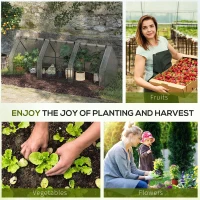 Outsunny 9' x 3' x 3' Outdoor Mini Greenhouse, Portable Tunnel Greenhouse with Large Zipper Doors and PE Cover for Garden, White(m-7)