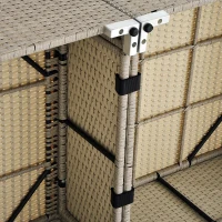 Outsunny Furniture Clips, Outdoor Sectional Couch Connectors, Wicker Furniture/Chair Clamps for a Module Patio Sofa, Set of 10(m-7)