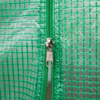 Outsunny Greenhouse Replacement Cover for 11.5' x 9.8' x 6.6' Walk-in Tunnel PE Hot House Cover with Zipper Door and 6 Roll Up Windows, Green (Frame Not Included)(m-9)