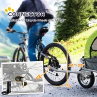 Aosom Dog Bike Trailer 2-In-1 w/ Suspension, Hitch, Storage Pockets, Green(m-7)
