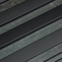 Outsunny 50" 2-Seater Outdoor Garden Bench Antique Loveseat with Armrest for Yard, Lawn, Porch, Patio, Steel/ Black(m-6)