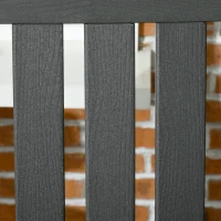 Outsunny 2PCs Outdoor Rocking Chair with Armrests, Fade-Resistant Waterproof HDPE for Indoor & Outdoor, Dark Gray(m-9)