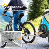 Aosom 2-in-1 Pet Bike Trailer, Dog Stroller, Foldable Carrier with Wheels for Puppies, Cats, Camping, Hiking, Biking, Blue(m-7)