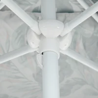 Outsunny Beach Umbrella, 6.5' Easy-Assembly Sun-Shade Shelter with Sandbags and Carry Bag, Cool UV50+, Green(m-10)