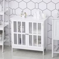 kleankin Kitchen Buffet Cabinet with 2 Doors, Modern Sideboard for Dining Room, Hallway, Living Room, White(m-4)