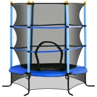 Soozier 5Ft Trampoline for Kids with Safety Enclosure Net, for 3-10 Years, Blue(m-11)