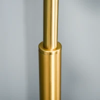 HOMCOM 6FT Arch Shape Floor Lamp with 180° Flexible Lampshade, Adjustable Pole, and Metal Round Base, Cream White(m-9)