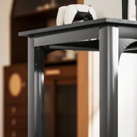 HOMCOM 71" Computer Desk, Desktop Desk with Metal Legs, Black(m-9)