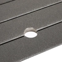 Outsunny Aluminum Frame Round Patio Table with Umbrella Hole, Outdoor Dining Table for 4 People, Dark Gray(m-9)