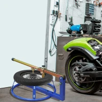 HOMCOM Motorcycle Tire Changer Stand with Adjustable Bead Breaker, Fit for 16-22in Tyres(m-2)