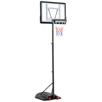 Soozier Basketball Hoop Outdoor, Portable Basketball Goal, 5.5FT-7.5FT Height Adjustable with 33'' Backboard and Wheels for Kids Junior Adults Use(m-1)