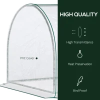 Outsunny 8' x 3' x 2.6' Mini Greenhouse Portable Hot House for Plants with Zippered Doors for Outdoor, Indoor, Garden, Clear(m-4)