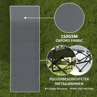 Outsunny 26.8" Wide Folding Bed, Camping Cot for Adults with Mattress, Carry Bag, Max Load 330 LBS, Dark Grey(m-6)