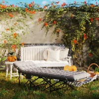 Outsunny 25.6" Wide Folding Bed, Camping Cot for Adults with Mattress, Carry Bag, Storage Pocket, Max Load 330 LBS, Light Grey(m-10)