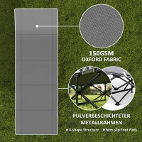 Outsunny 26.4" Wide Folding Bed, Camping Cot for Adults with Mattress, Storage Pocket, Carry Bag, Max Load 330 LBS, Black(m-6)