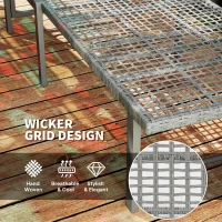 Outsunny Wicker Outdoor Lounge Chair, Rattan Reclining Patio Lounger Tanning Chair with Adjustable Back, Light Grey(m-5)