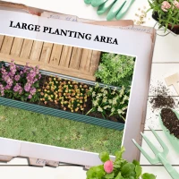 Outsunny 8x2x2ft Galvanized Raised Garden Bed Kit with Safety Edging for Flowers, Herbs and Vegetables, Green(m-4)