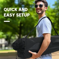 Outsunny Portable Camp Chair, Double Camping Chair with Cup Holders and Carry Bag, Support 551 lbs, Navy Blue(m-6)