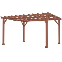 Outsunny 11' x 12.5' Outdoor Wood Pergola with Grape Trellis for Patio, Deck, Backyard, Lawn(m-1)