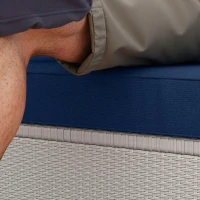 Outsunny 2 Seat Patio Furniture Cushions, 46x26x5 in, Thick Outdoor Loveseat Cushion Set with Removable Cover, Fade-Resistant Replacement Cushions for Outdoor Furniture, Couch, Bench, Swing, Navy Blue(m-9)